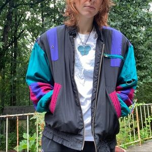 Vintage Lifestyles by Mulberry Street Retro Colorblock Jacket Size S